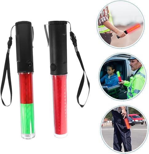 Miniatura 9 de HEALLILY 2 varitas de tráfico LED intermitentes para conciertos, evacuaciones de emergencia y dirección nocturna, iluminación de seguridad