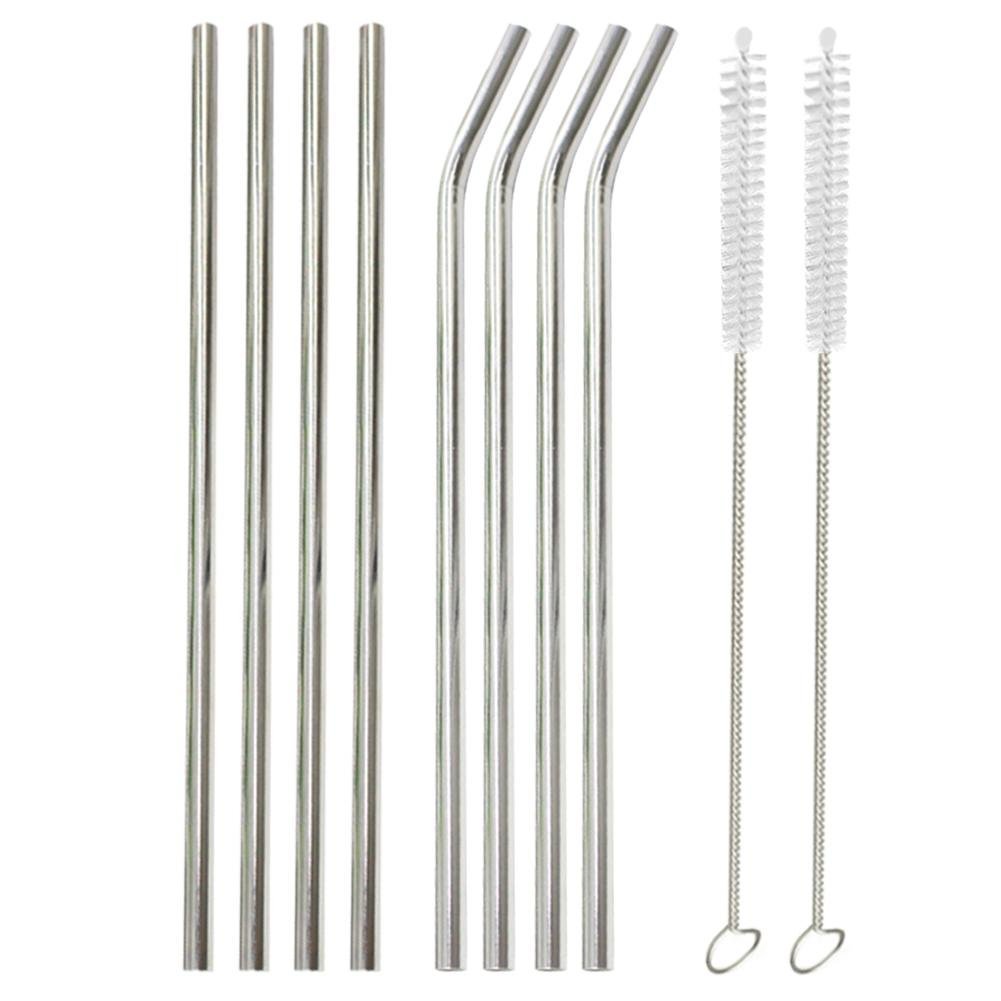 AWSM Tomtopp 8pcs Stainless Steel Metal Drinking Straws+2 Cleaning Brushes Sets (B07G22DZW8) Amazon Price History, Amazon Price Tracker