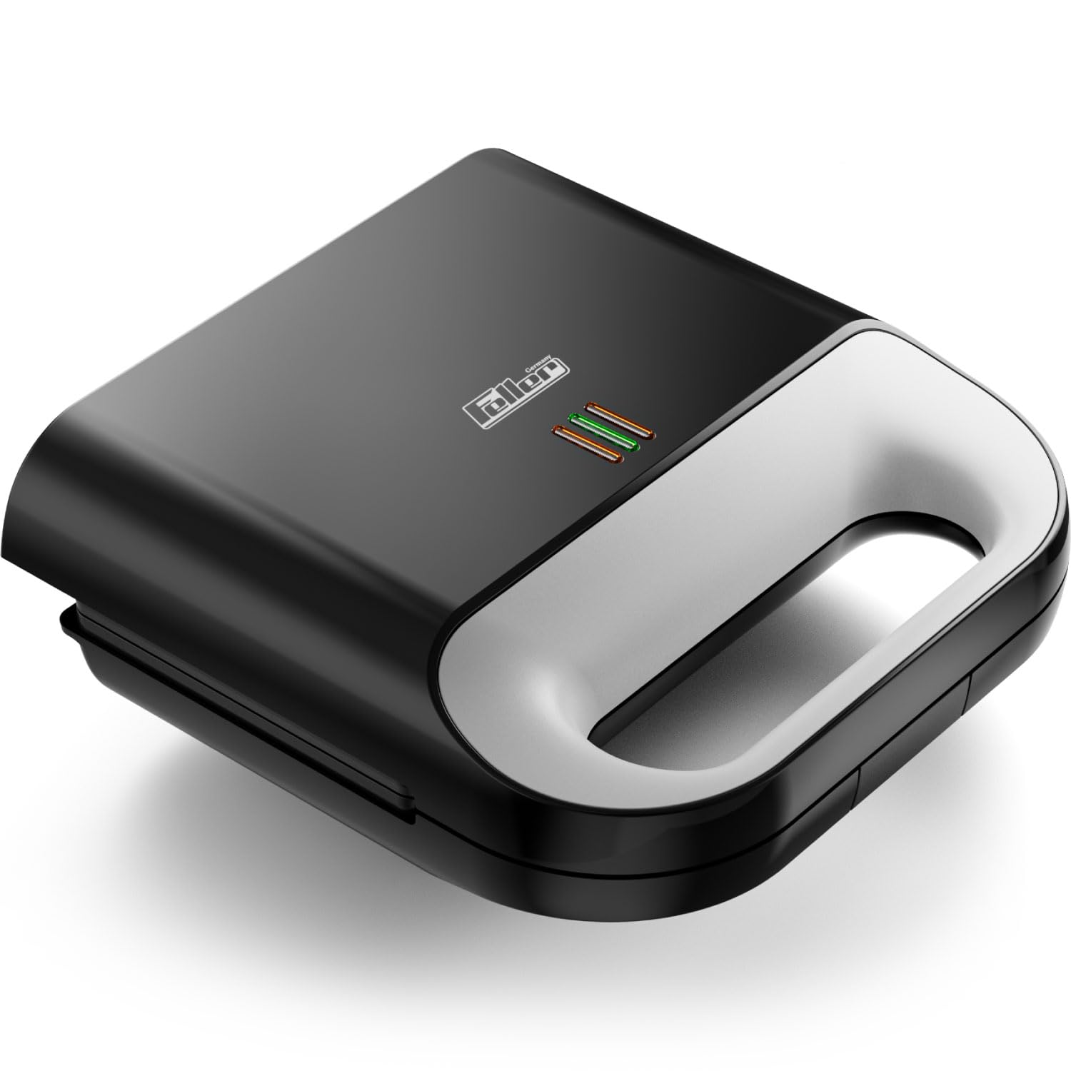 Feller Germany 750W 2 Slice Sandwich Maker, Non-Stick Coating, Auto Temperature Control, 3 Indicator Lights, Cool-Touch Handle, Easy to Clean, Upright Storage, 2Y Guarantee SM150 UAE (Black)