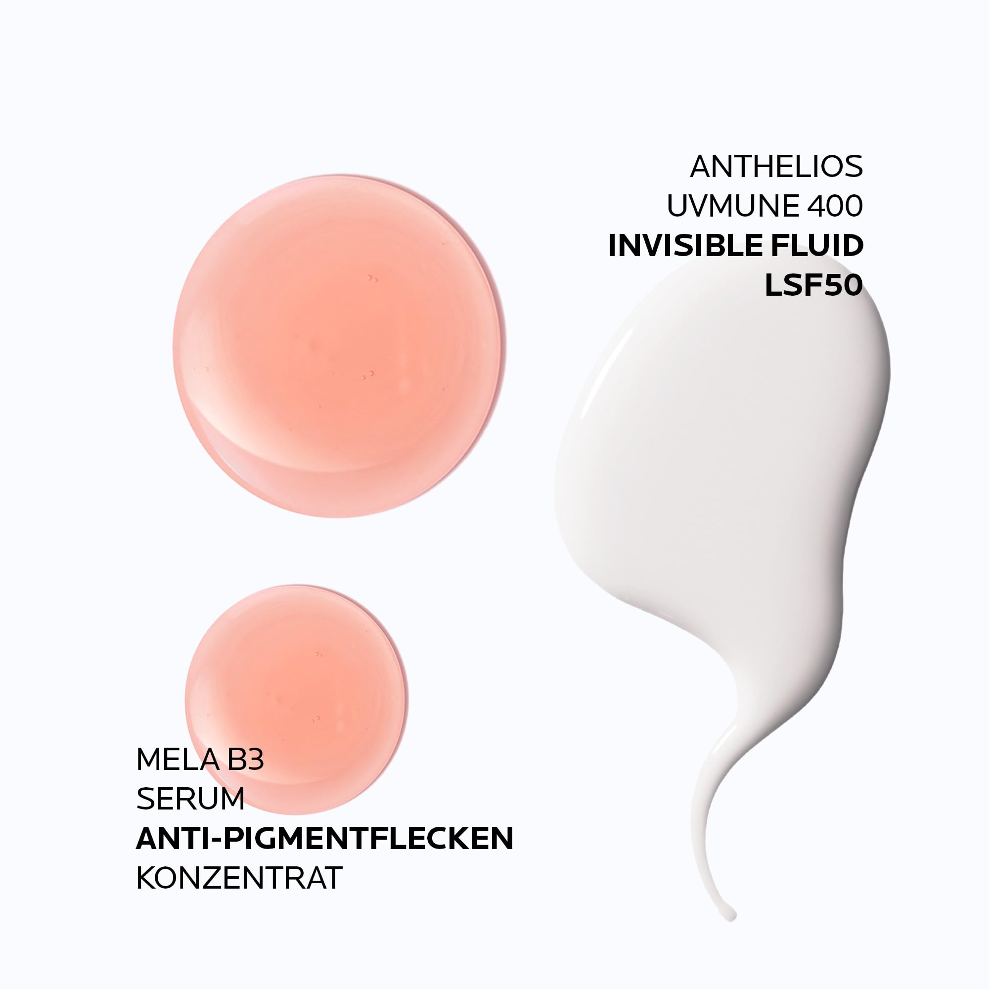 La Roche-Posay Set mit Mela B3 Serum und Anthelios UVMune 400 Invisible Fluid, Bei Hyperpigmentierung, Mildert Pigmentflecken & unebenmäßige Haut, Mit Melasyl, Mexoryl & LSF50, 30 ml + 50 ml