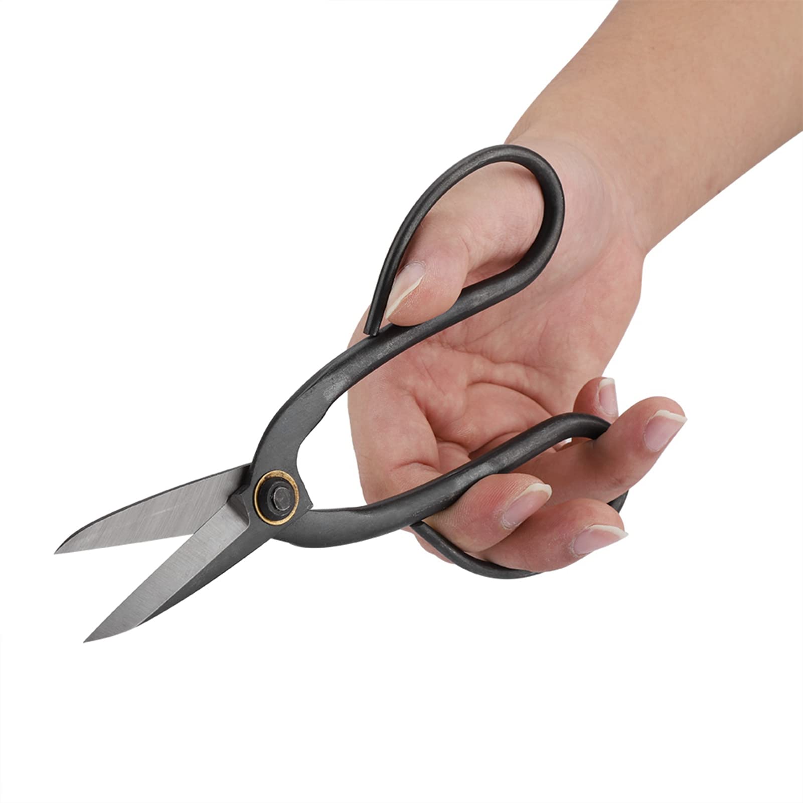 Tyenaza 200mm Steel Bonsai Scissor, Pruning Shear Roots Branches Trimming Tool Garden Cutter