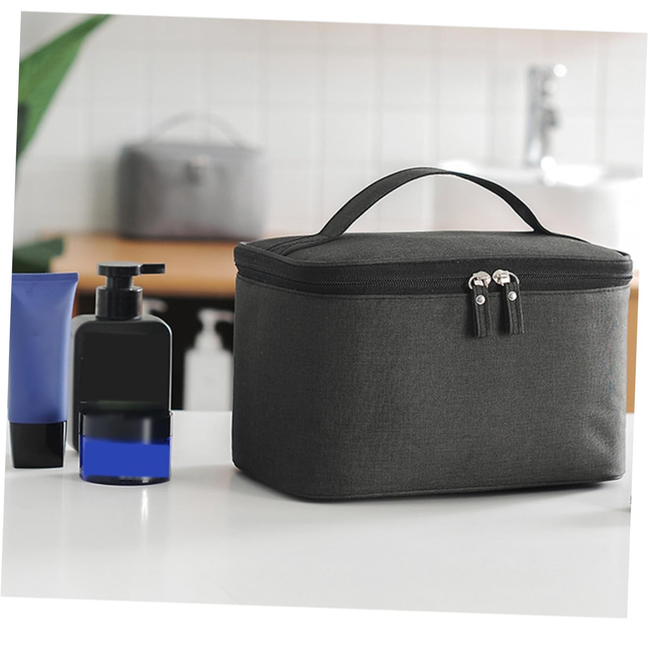 DOITOOL Borsa Viaggio Organizer Compatto Per Cosmetici e Toiletries Per Donne e Ragazze Opaco