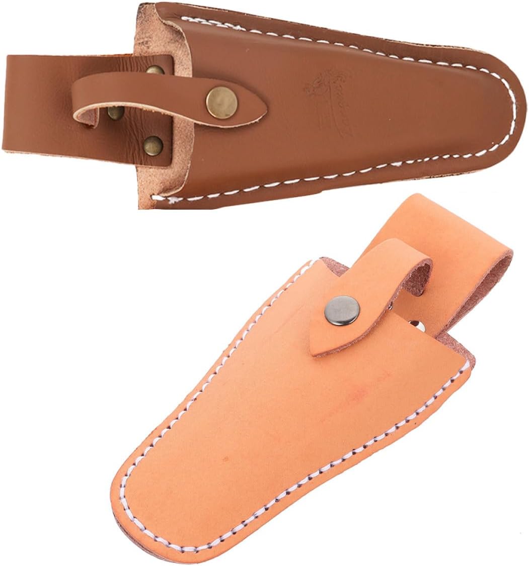 2pcs Cowhide Pruning Shears Cover for Garden Knife Trimmer
