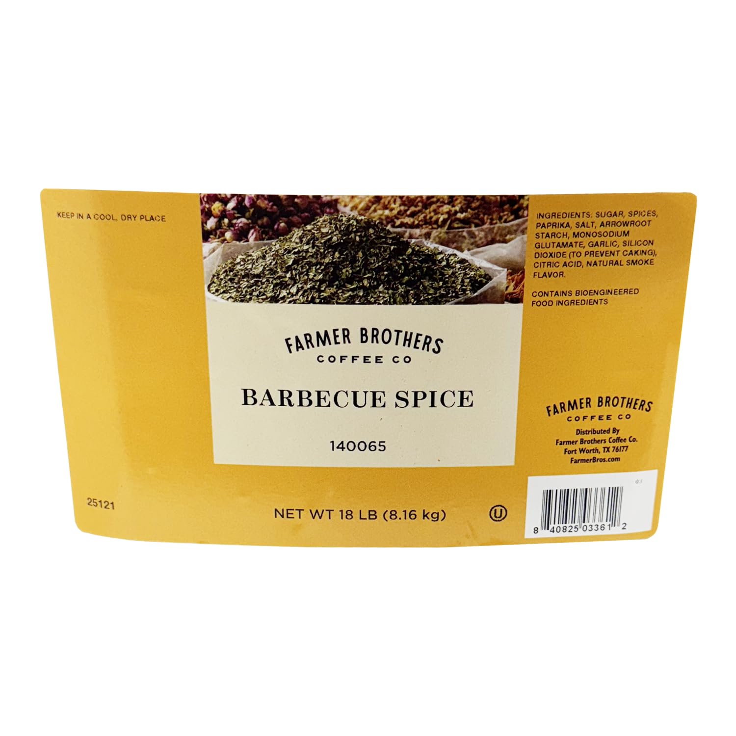 Farmer Brothers Barbecue Spice, 18 lb Bulk Container – Bold BBQ Seasoning with Natural Smoke Flavor