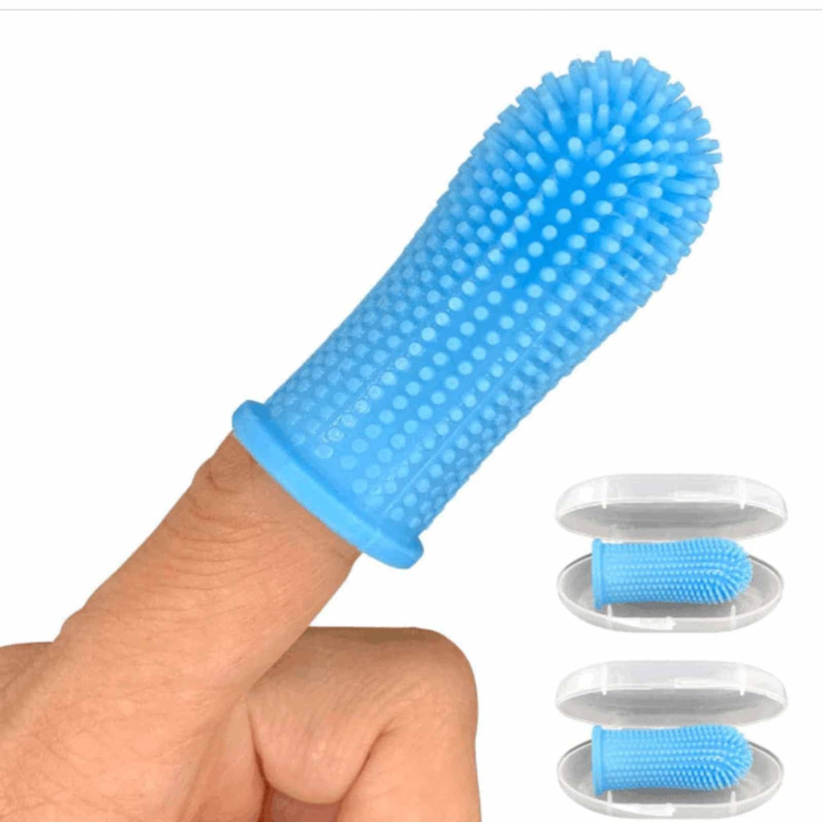 Dog Toothbrush, Blue, 1 count (Pack of 2)