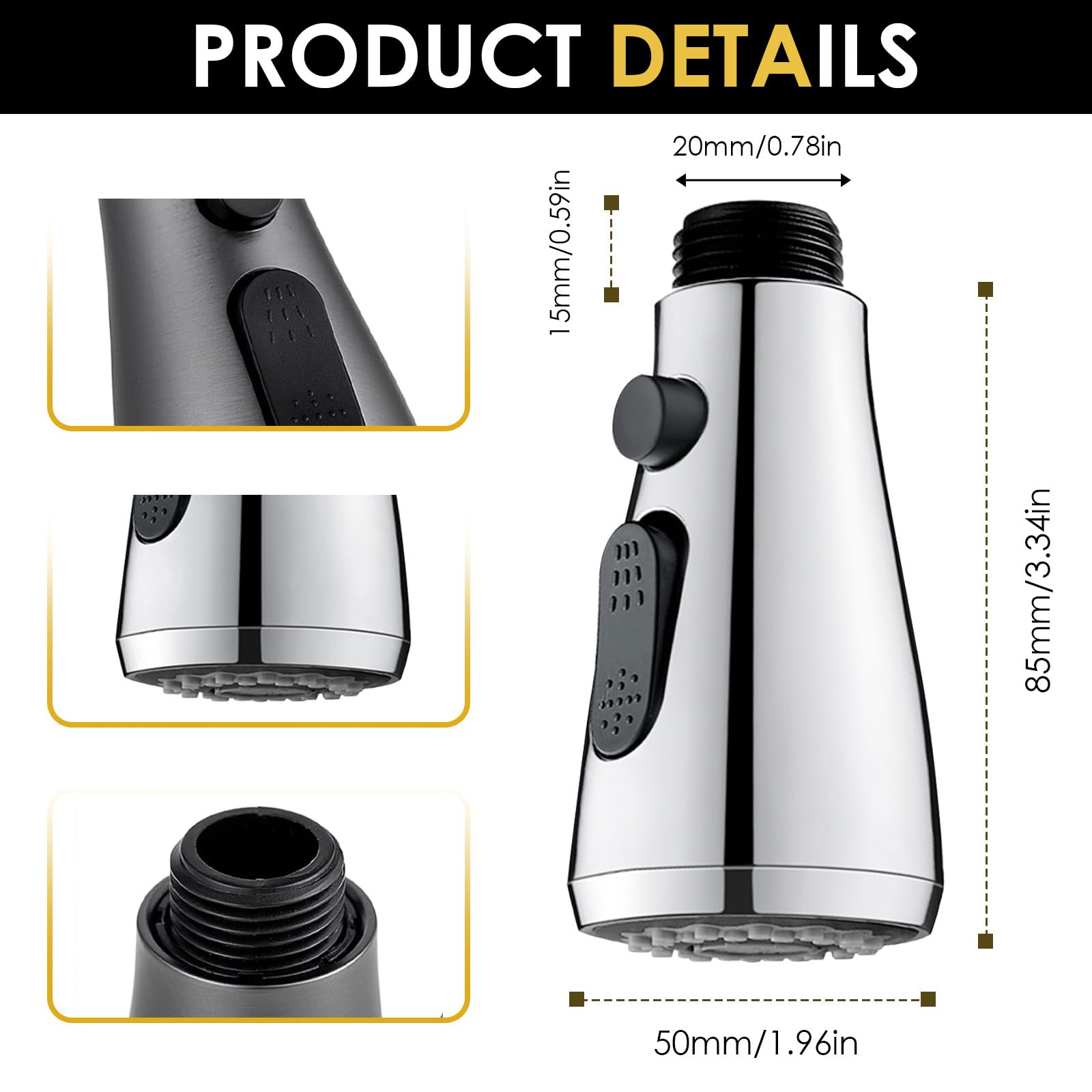 Faucet Kitchen Tap Adapter, Uooker Kitchen Sink Faucet Sprayer Tap