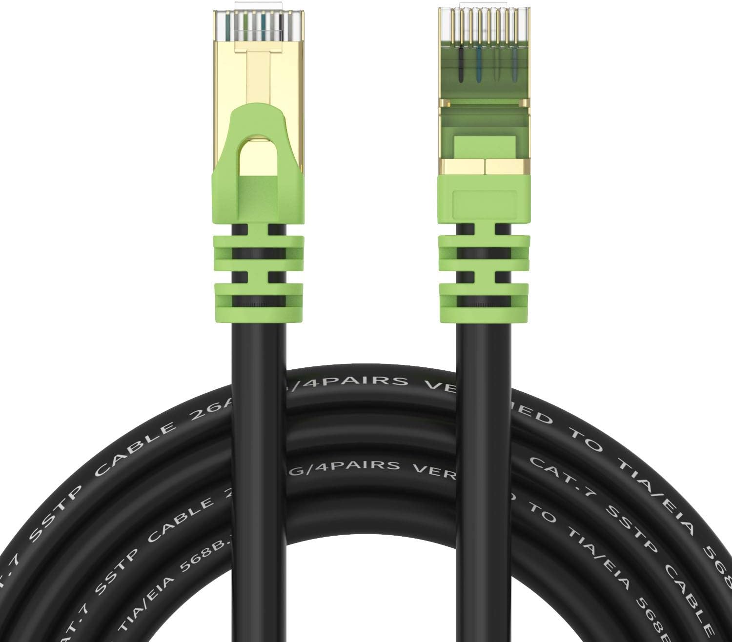 Outdoor Cat 7 Ethernet Cable 115ft, 26AWG Heavy-Duty Cat7 Networking Cord Patch Cable RJ45 Transmission Speed 10GbpsTransmission Bandwidth 600Mhz LAN Wire Cable SFTP Waterproof Direct Burial (115FT)…