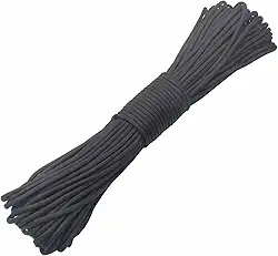 Corda de Paraquedas GeGeGeDa Paracord 9 Core 550 para Acampamento de Corda de Paraquedas 30 m, Preto, 100ft