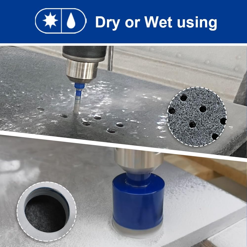 SHDIATOOL Diamond Drill Core Bits 4-Inch for Porcelain Tile Marble Ceramic Granite Bricks 100mm Dry/Wet Diamond Hole saws for Hand Drills （Pack of 2）