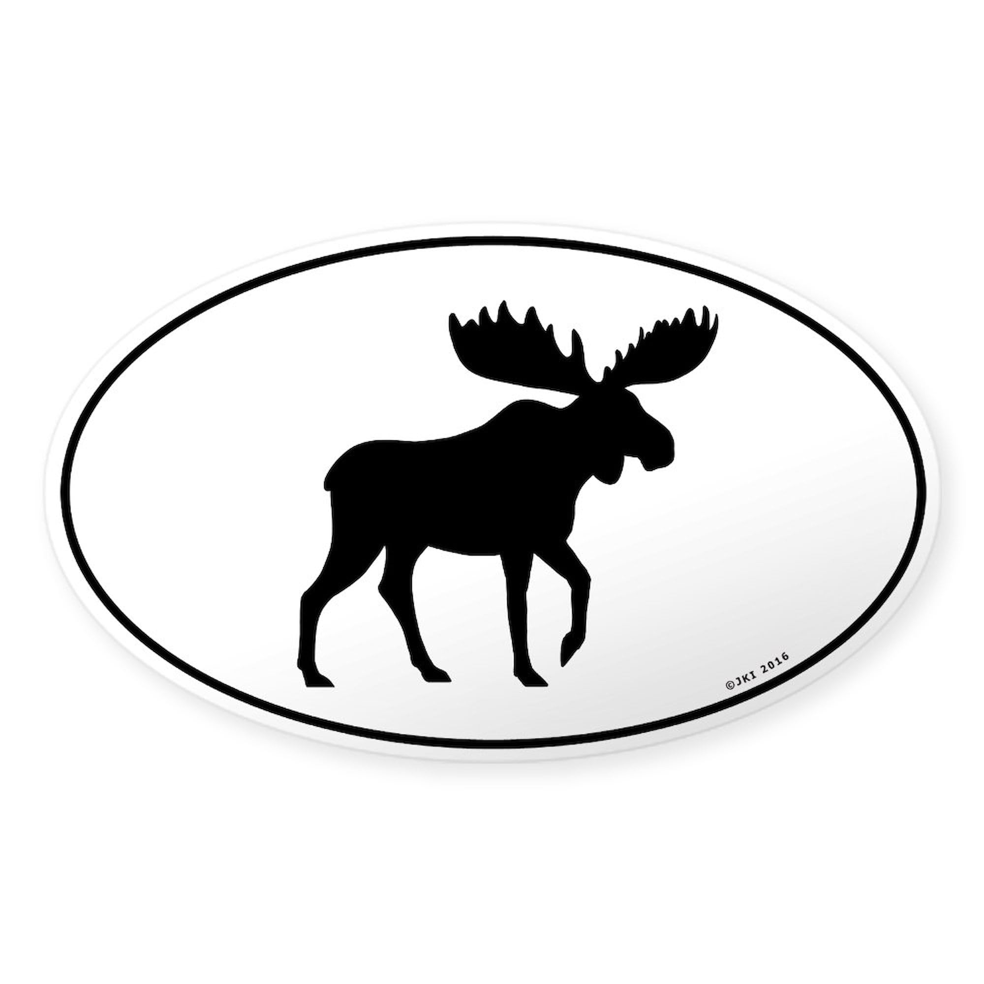 CafePress Moose Oval Car Bumper Sticker