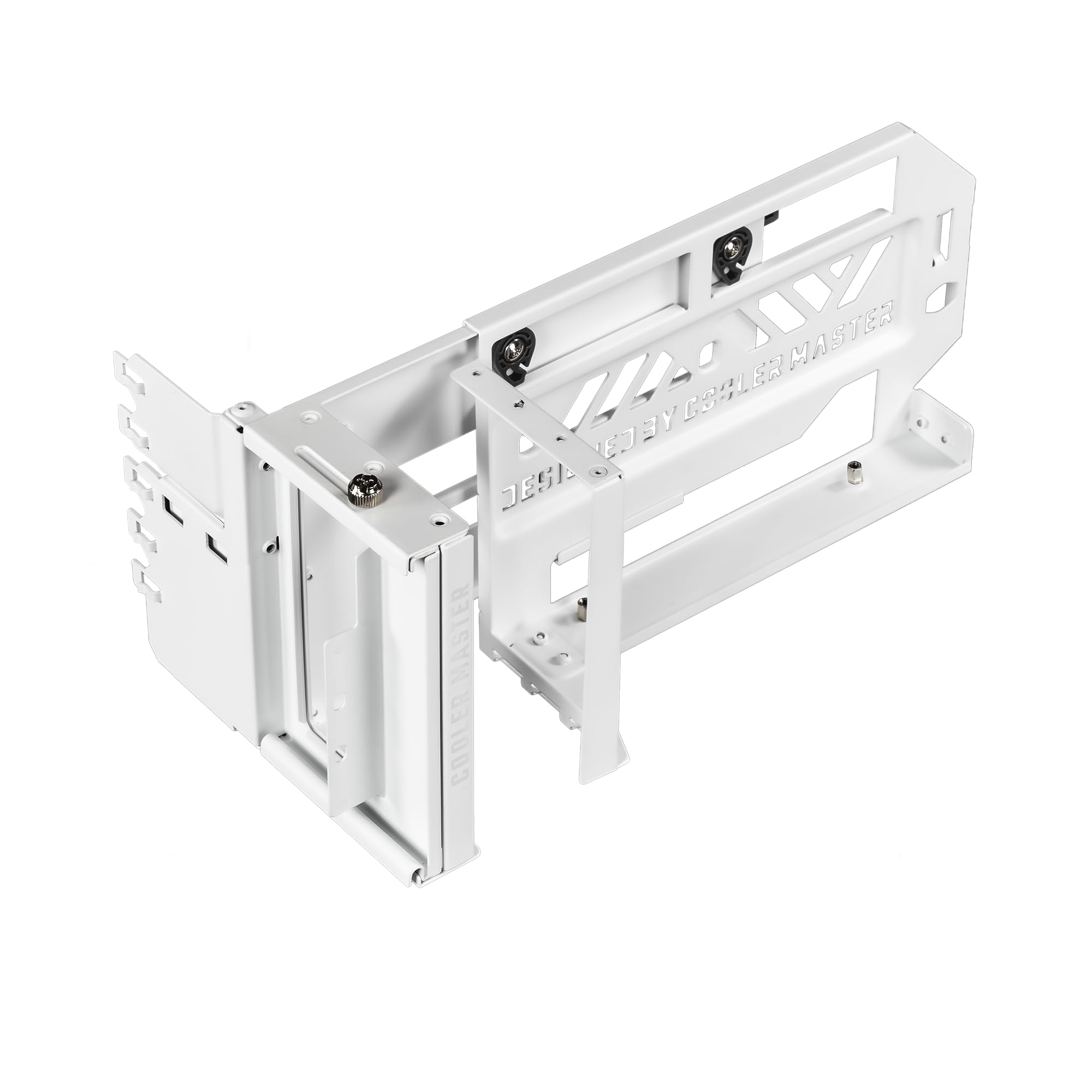 Cooler Master Porta schede GPU verticale Gen5 con cavo riser PCIe 5.0 x16, supporto per scheda grafica regolabile per custodie E-ATX, ATX e Micro-ATX, supporta GPU a triplo slot, bianco