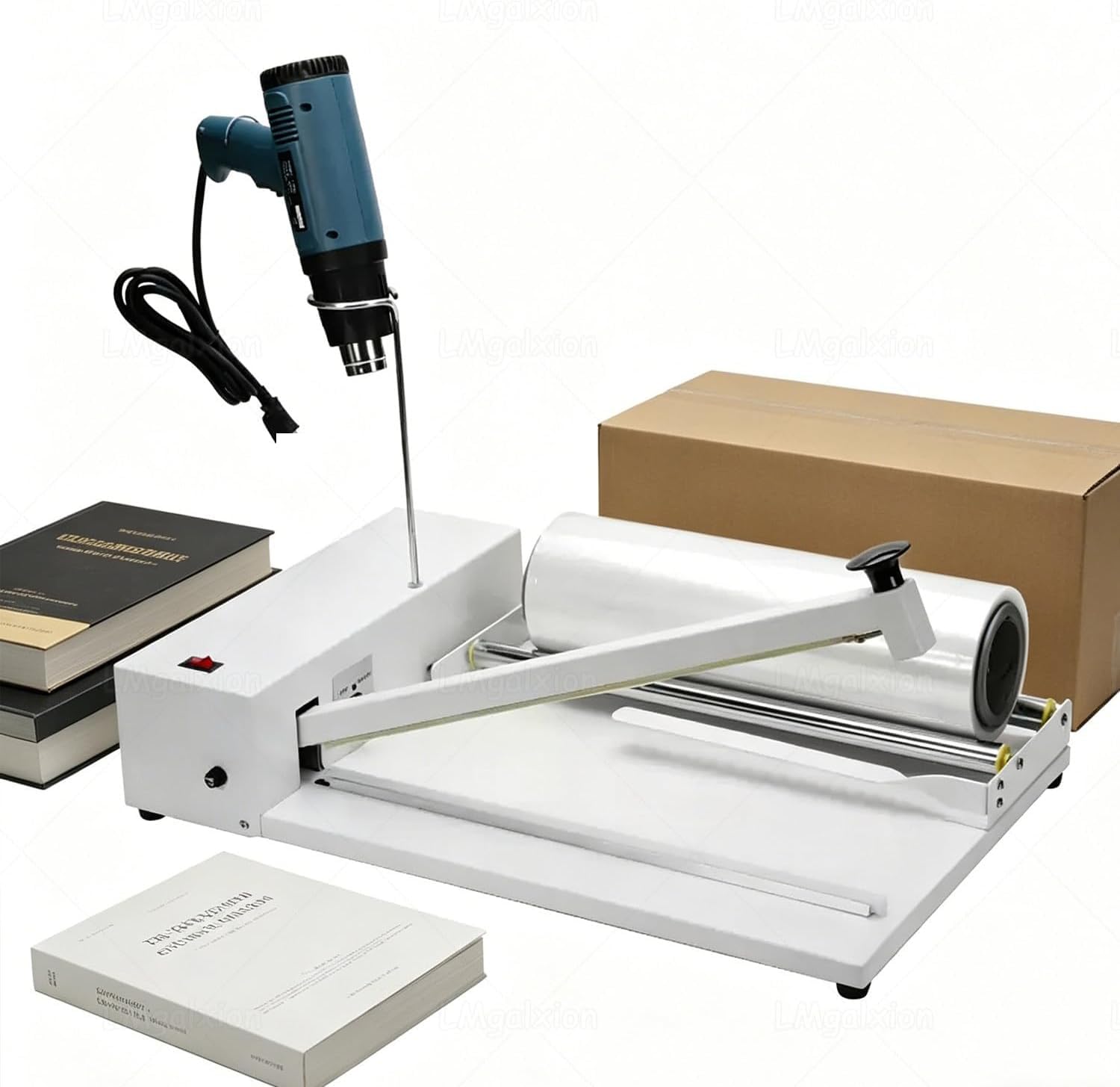 YXYLJOZ 1800W Adjustable Heat Shrink Wrap Machine - Dual-Speed Heat Gun with 9 Temp Levels & Impulse Sealer for Efficient Food, Toy, Book Packaging - Ideals for Thick/Thin Films (45cm)