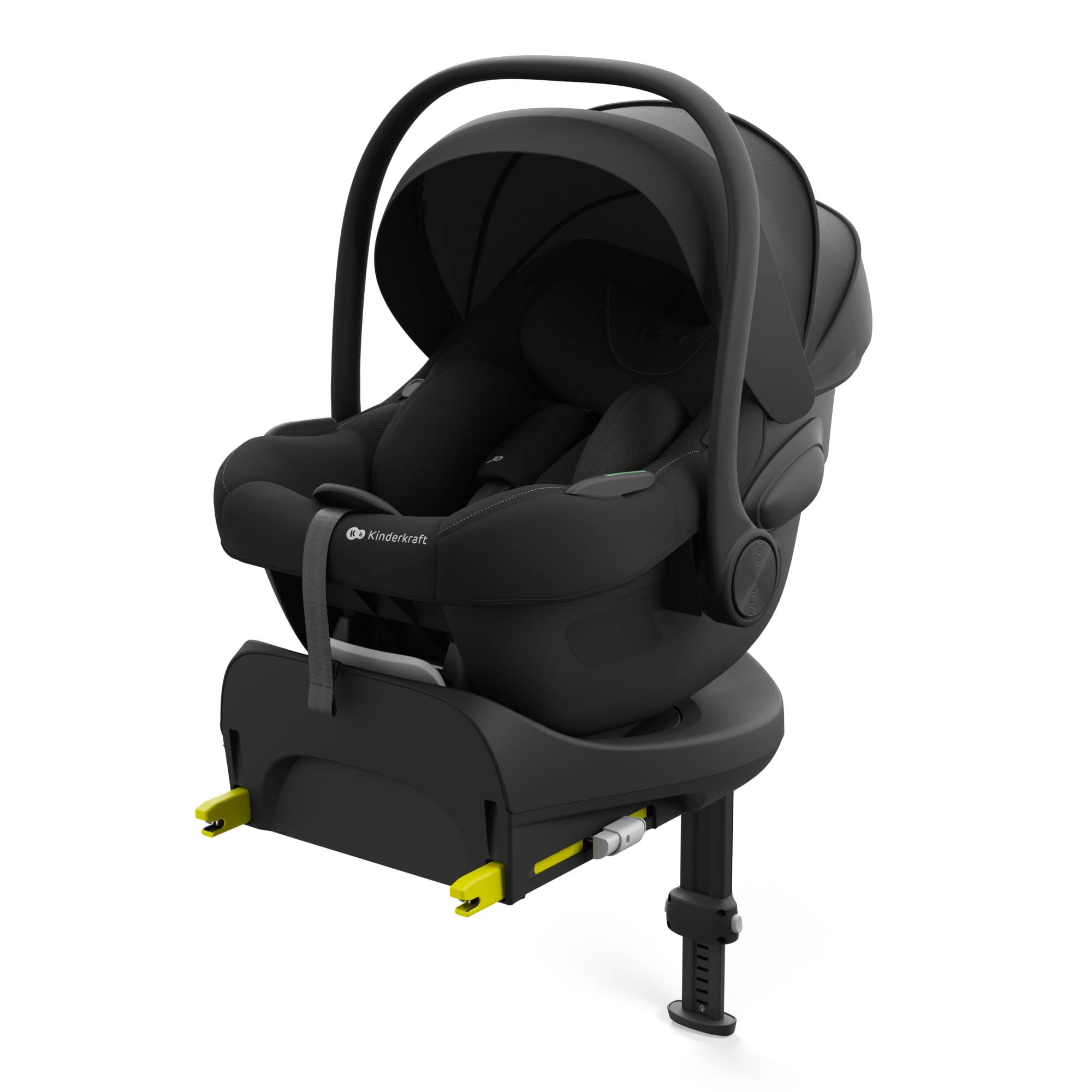 Kinderkraft I-LITE Child seat with Endura Safe FX Base, i-Size car seat, 40–87cm, Swivel, ISOFIX, Ergo PAD, Modular System, Weighs only 3.2 kg, 5-Point Harness, from 0 to 12 Years, Black