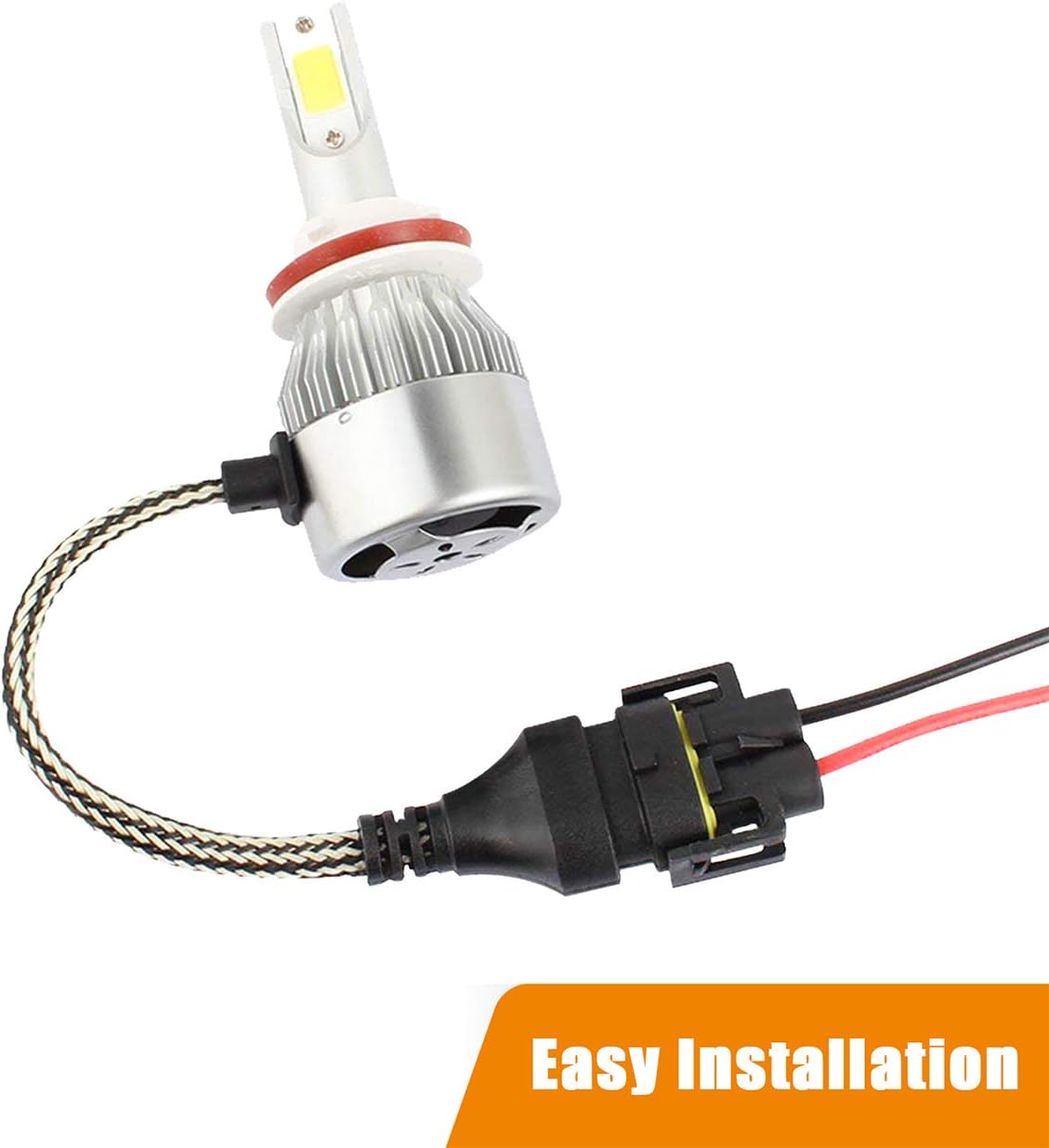 H11 Pigtail Headlight Socket Wiring Harness Female Connector for H11 H8 880 881 Headlights/Fog Lights(Pack of 2)