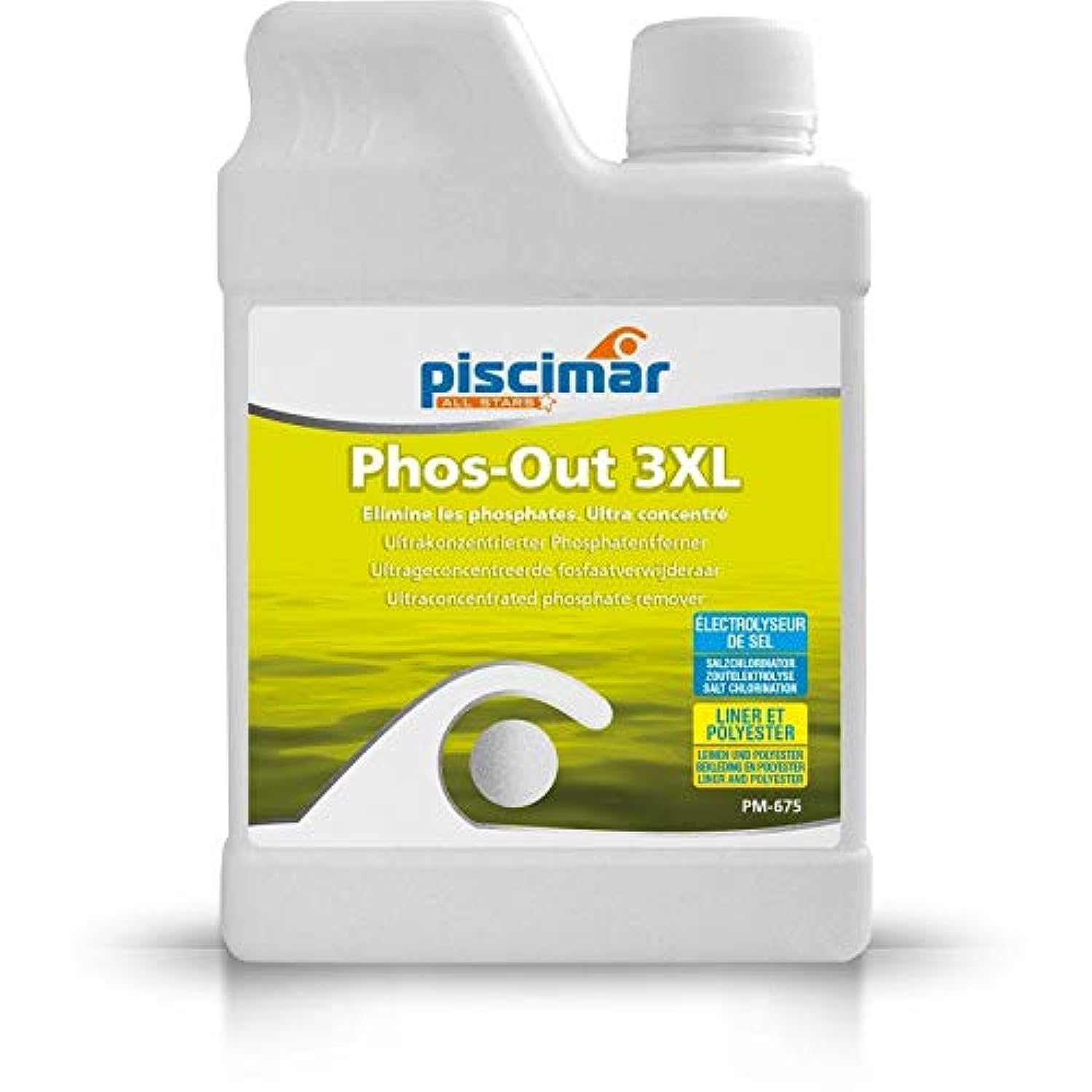 PM-675 Phos-out 3XL: eliminador ultraconcentrado de fosfatos de la Piscina. Botella 0,8 Kg.