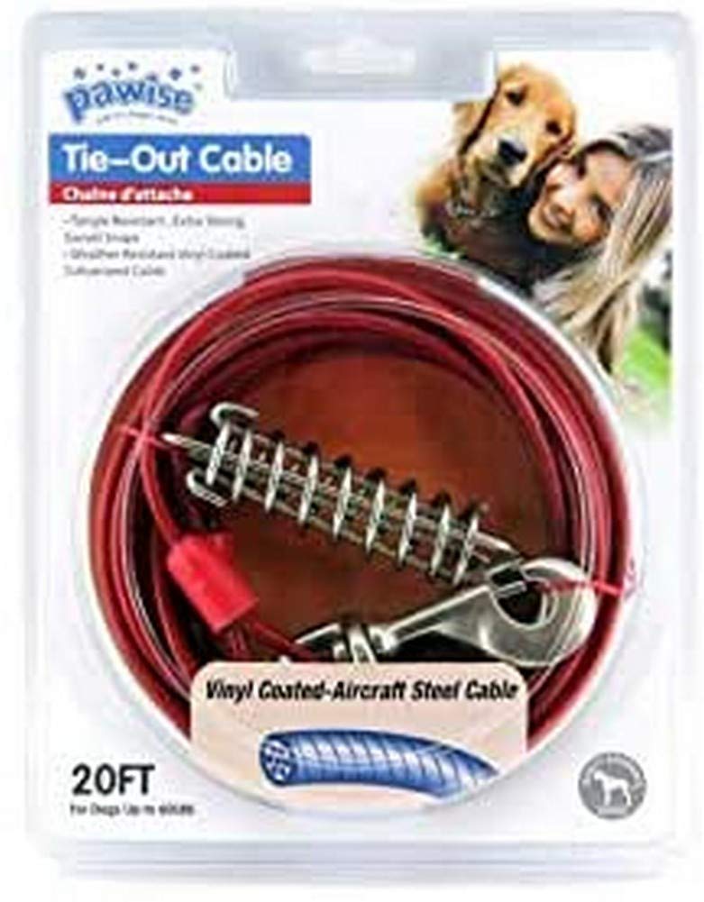 Pawise Köpekler İçin Yaylı Çelik Bahçe Bağlama Halatı 6 Mt
