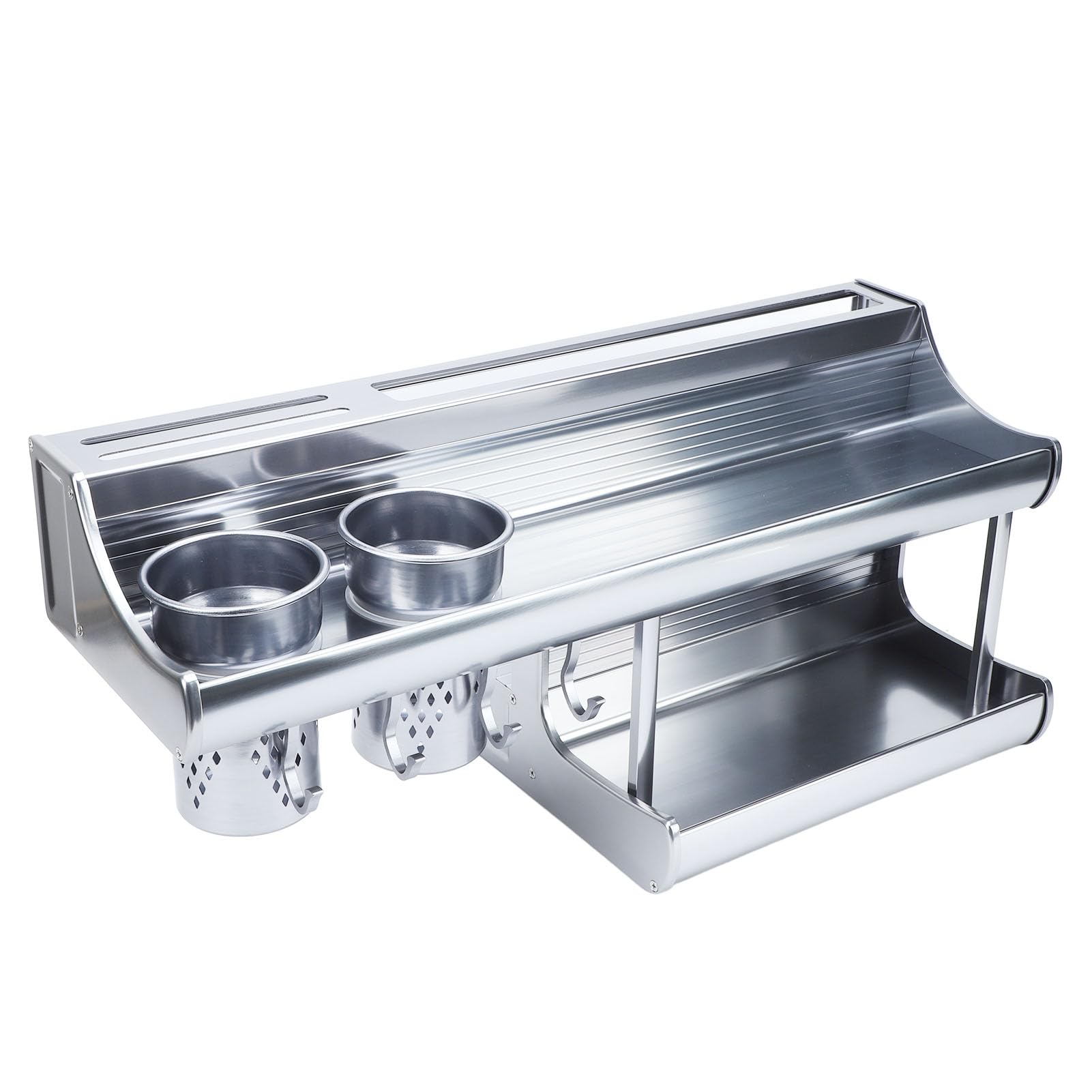 Support de Rangement Mural Moderne en Aluminium pour Baguettes et Ustensiles, pour une Organisation Efficace de la Cuisine