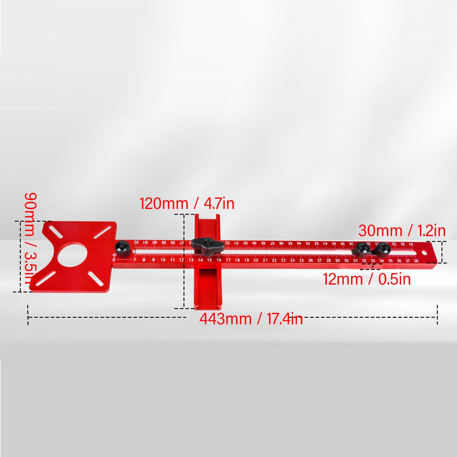 Riens geleideprofiel - tbv. freesmal - aluminium - 212 cm