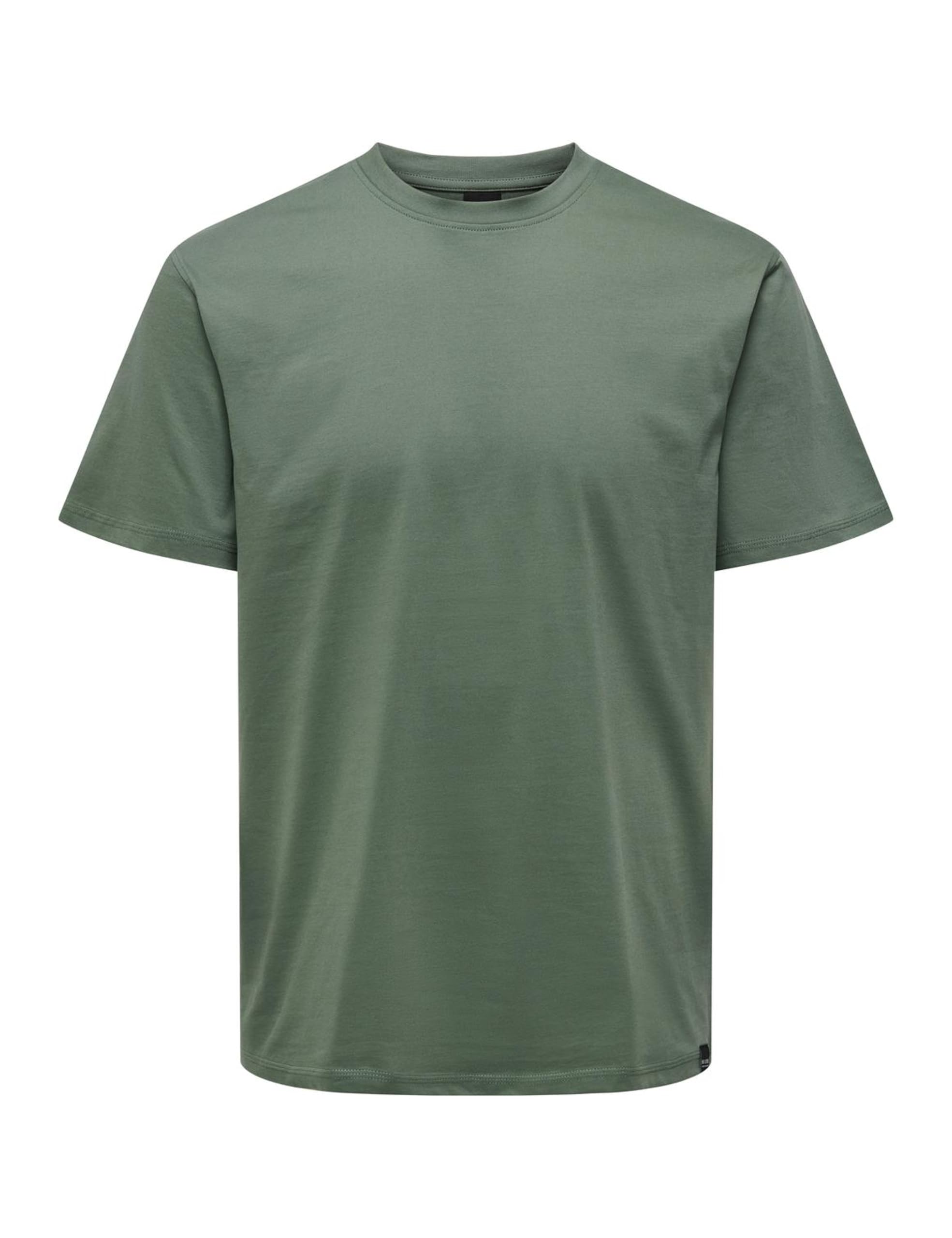 ONLY & SONS Men's Onsmax Life Reg SS Stitch Tee Noos T-Shirt, Dark Forest, M