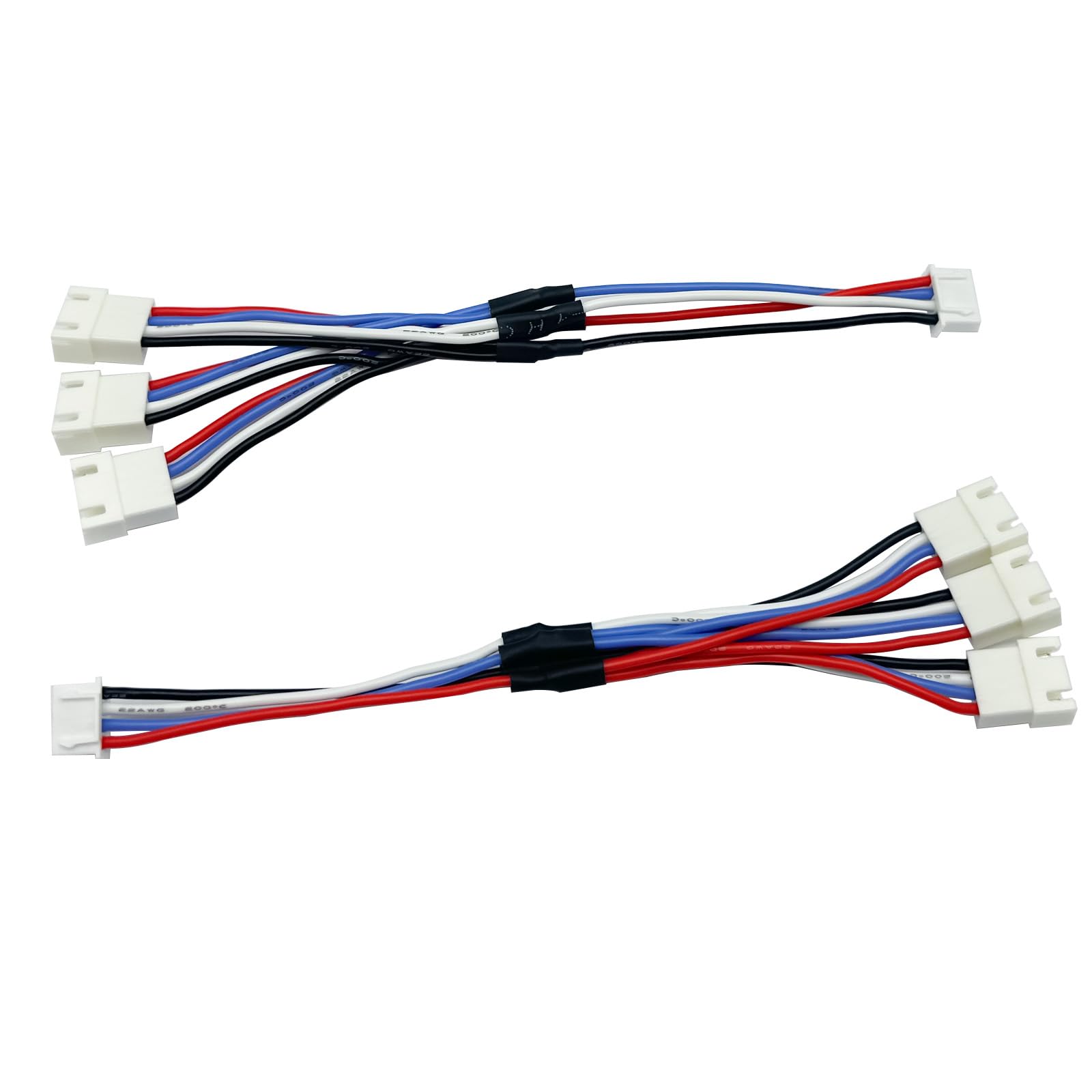 2pcs 3 in 1 Plug Adapter 11.1V 3S Lipo Battery Charging Parallel Line Cable for B3 Balance Charger RC Model Boat Car Airplane