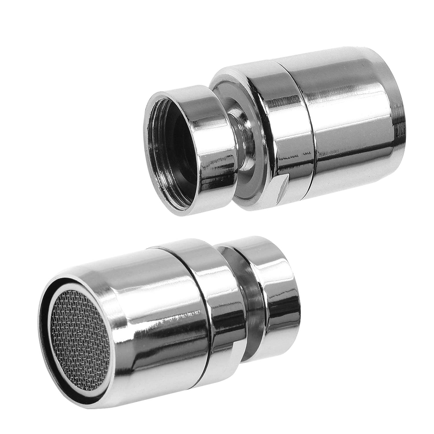 Mromax Women's Silver Faucet Aerator Nozzle Replacement Part-0.71Inch Diameter Thread Kitchen Aerator Electroplating Process Splash-Proof For Bathroom Lavatory Kitchen Sink Faucet Bidet Faucet 2Pcs