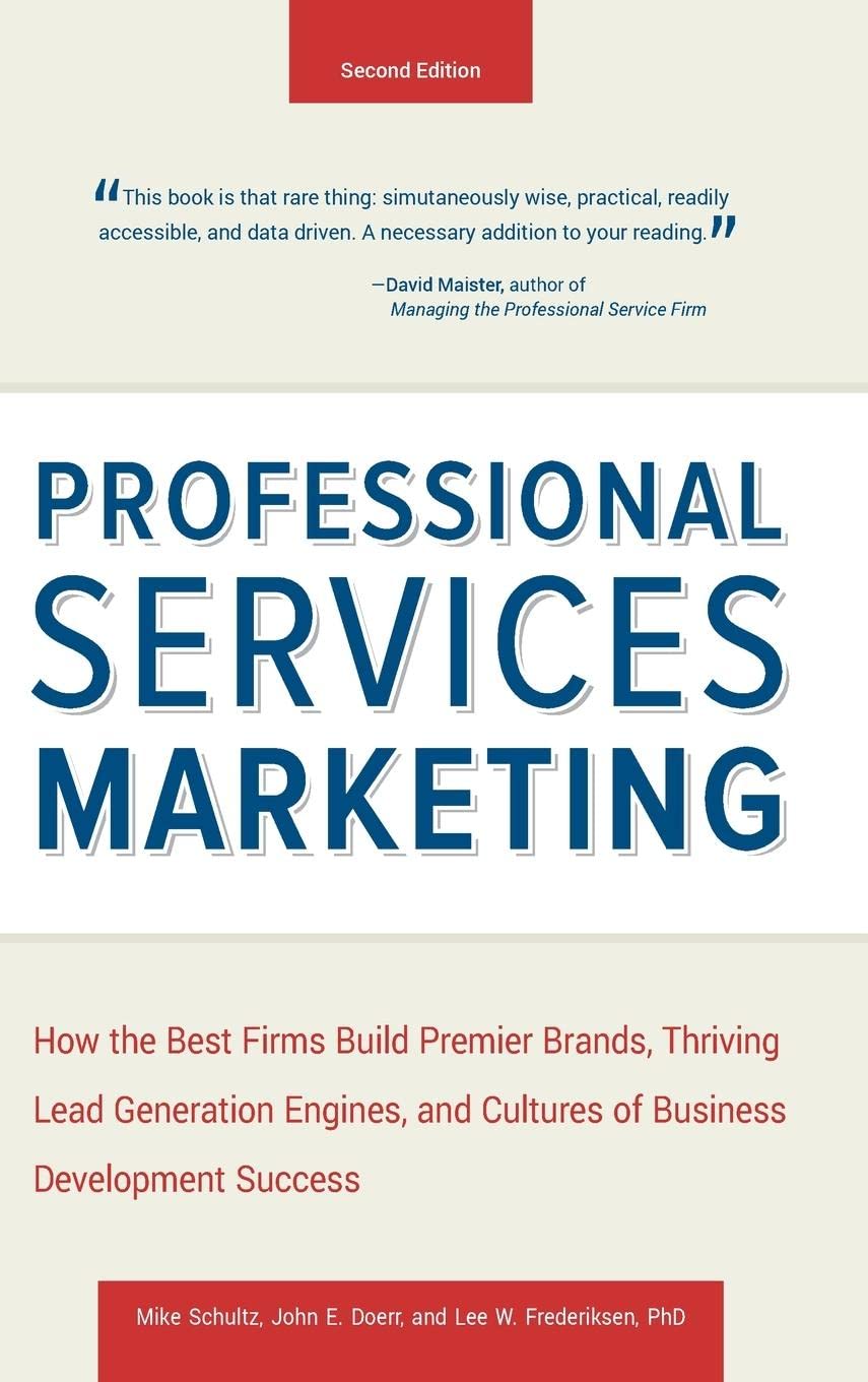 Professional Services Marketing by John E. Doerr HARDBACK 9781118604342