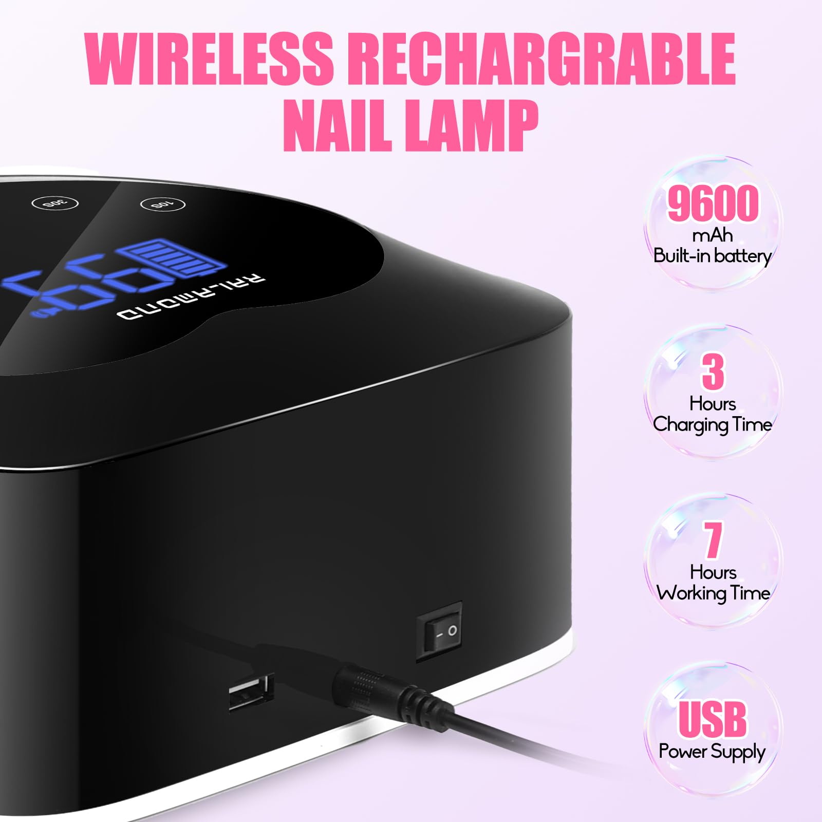 Amazon | RALAMOND Pro 72W UV LED ネイルランプ - コードレスジェル