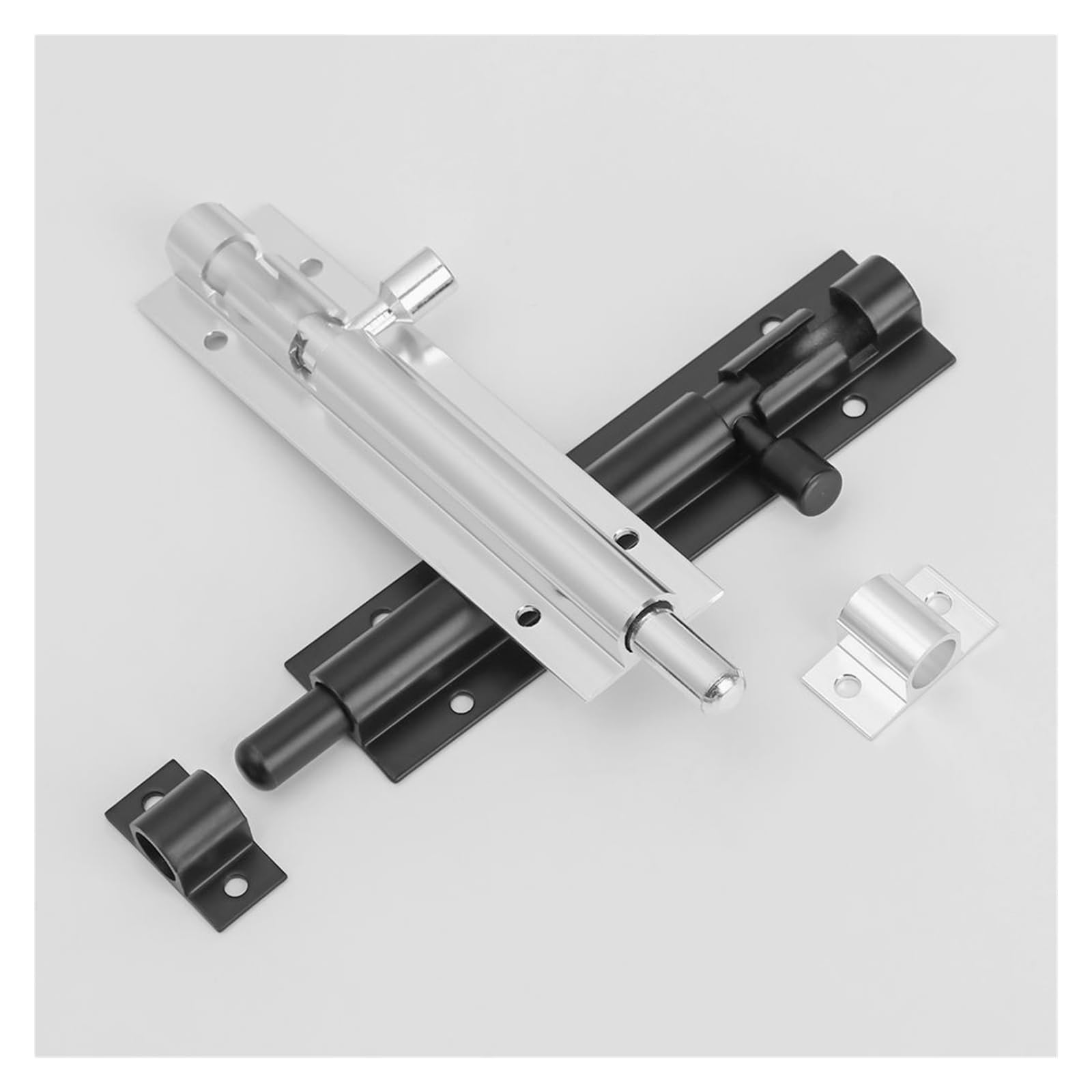 Door Lock Bolts， Door Bolt Locks Multicolor Aluminum Alloy 2-8inch(Grey,5inch)