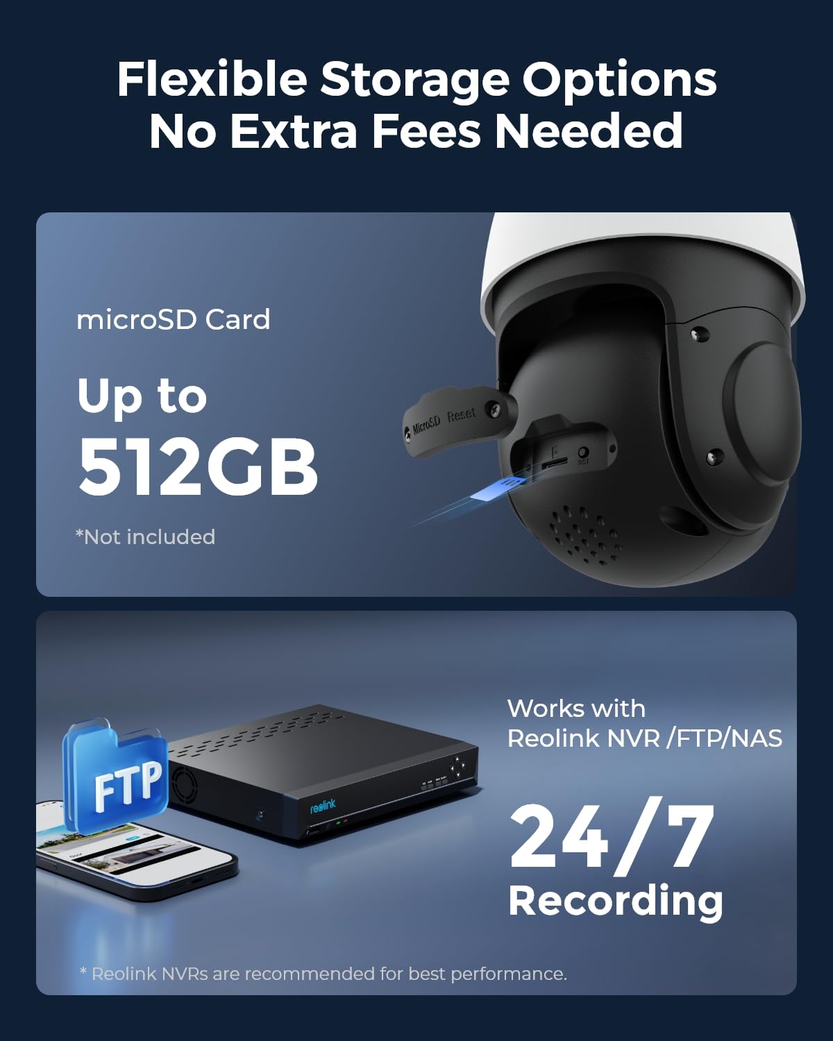Reolink 4K 8MP UHD PTZ zewnętrzna kamera bezpieczeństwa PoE z 5-krotnym zoomem optycznym 3D, automatycznym śledzeniem, kolorowym noktowizorem, RLC-823S1