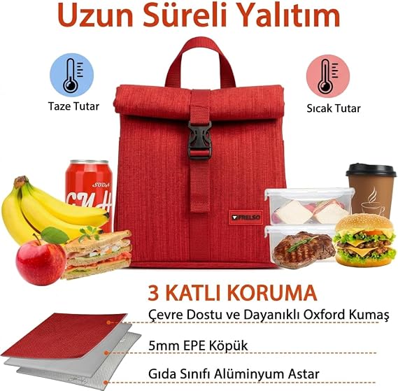 Termal Beslenme Çantası (Kırmızı)