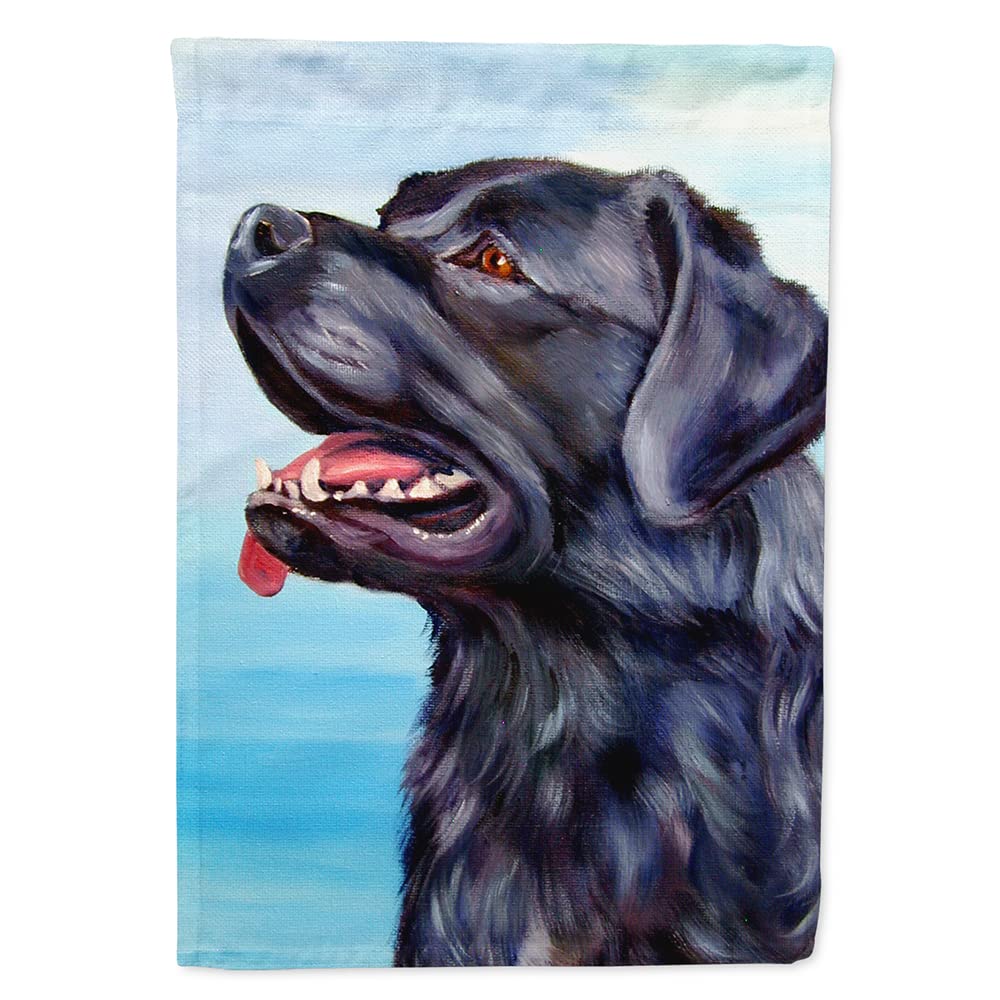 Drapeau Labrador Noir grand modèle en toile canvas, idée décoration pour propriétaires de chien