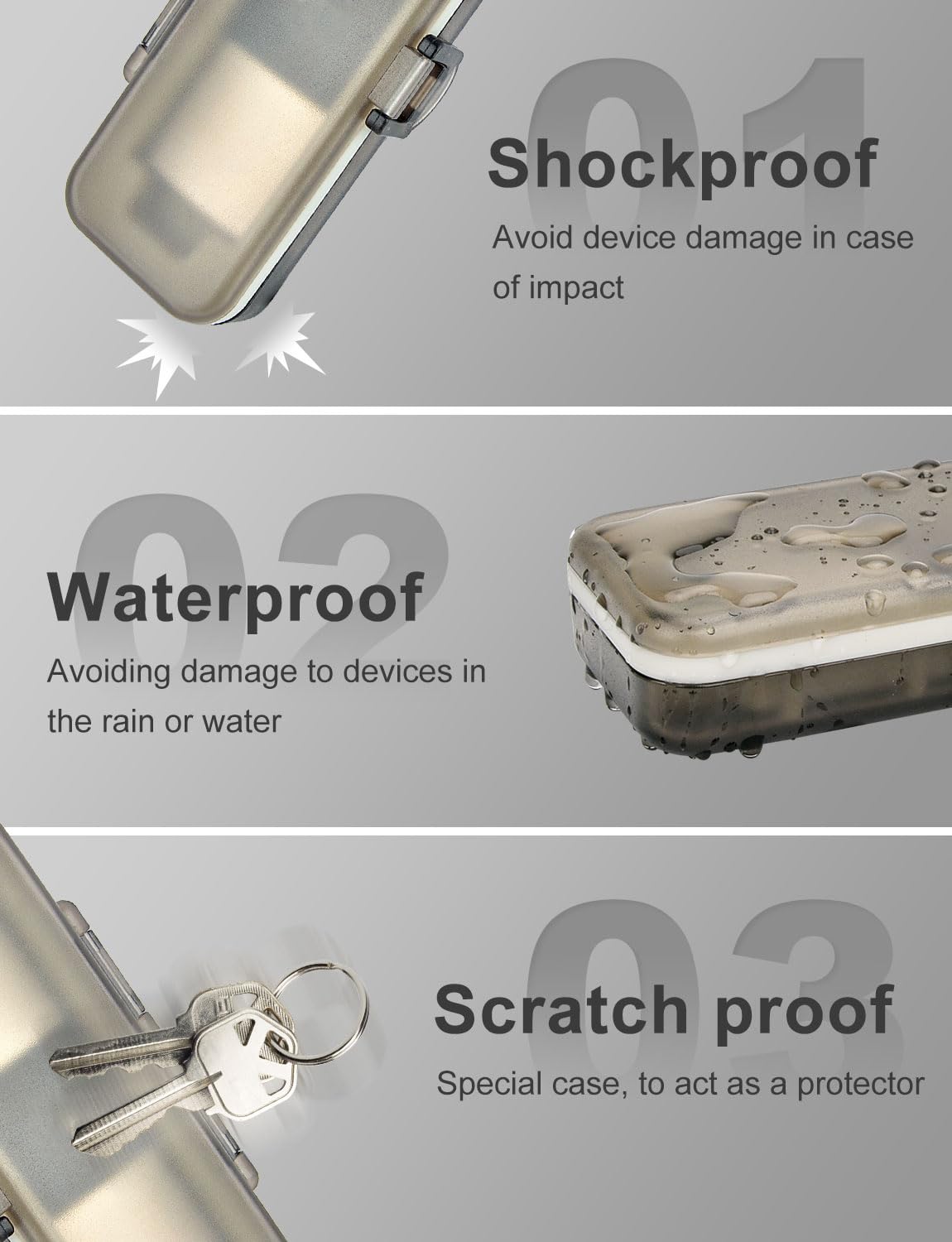 TUDIA EVA Draagtas – Waterdichte, Schokbestendige Hoes Voor KardiaMobile & KardiaMobile 6L, Met Mesh-vak