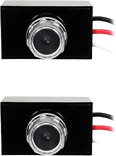Outdoor Hard-Wired Post Eye Light Control with Photocell Light Sensor, 120-277VAC 50/60Hz, Dusk to Dawn Light Sensor, photocell Sensor for Outdoor Light (cUL Listed)-2 Pack