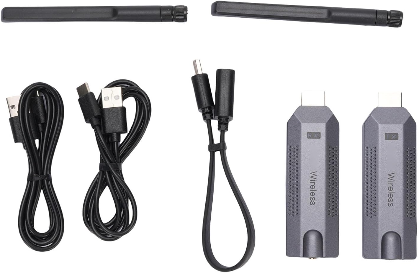 Wireless HD Multimedia Transmitter and Receiver, 1080P 60Hz Wireless HD Extender with 5G High Speed Transfer, for Large Screen Displays