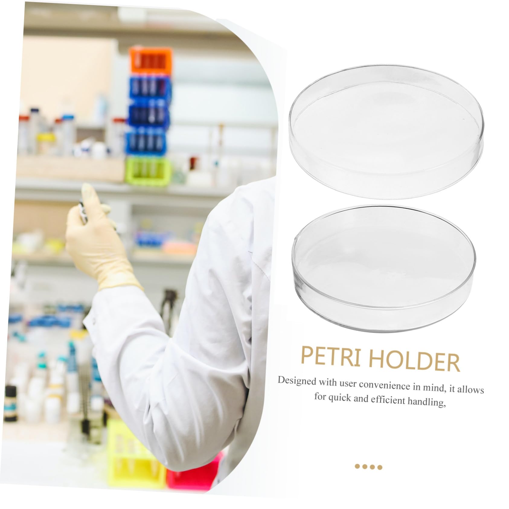 Hemobllo Piastra Petri in Vetro Borosilicato Spessa Trasparente con Coperchio per Colture Cellulari e Ricerche Microbiologiche Resistente e Facile da Pulire per Laboratori e Scuola