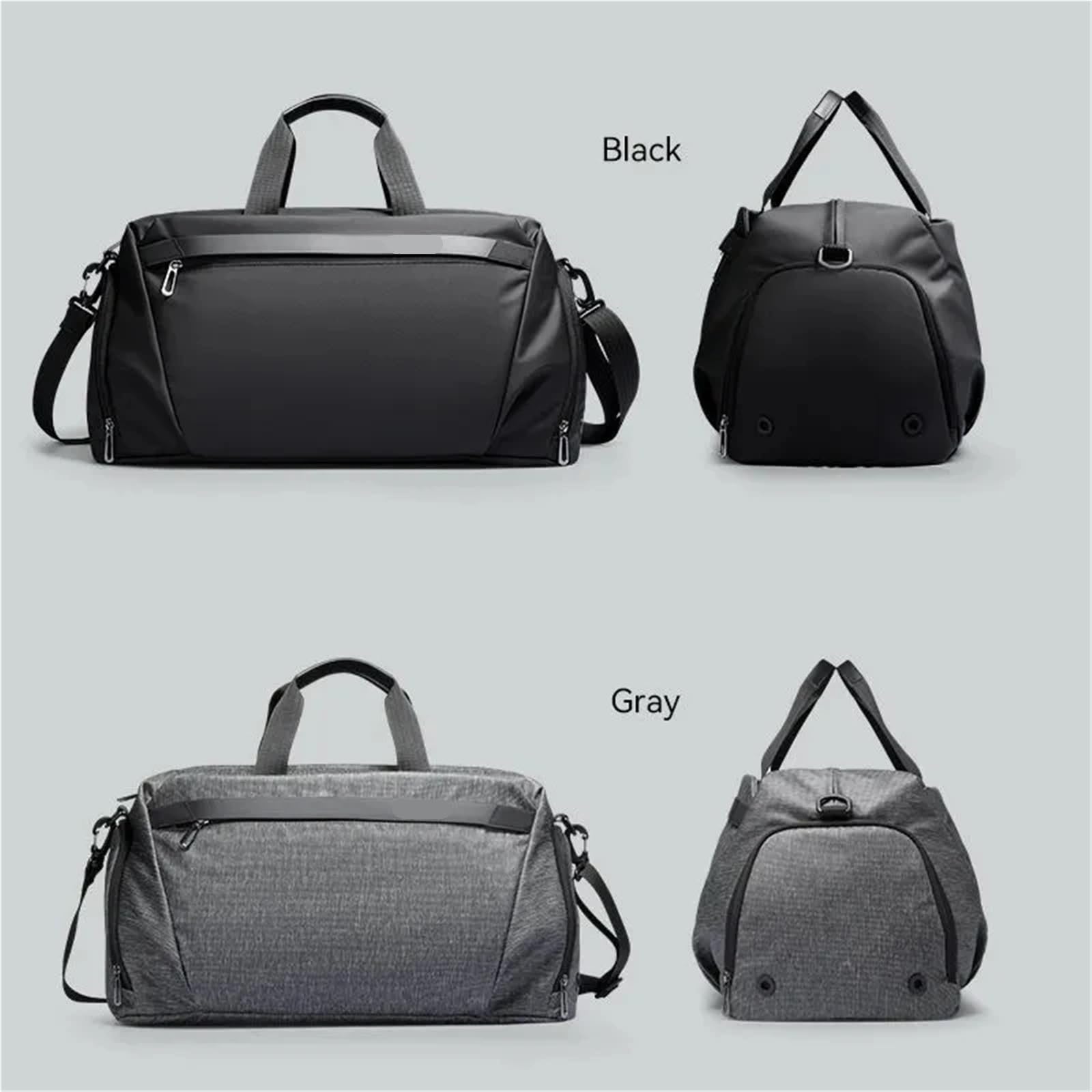 Bolsa Deporte Bolsa Deportiva de Alta Capacidad for Fitness, Bolso de Viaje con un Hombro Cruzado, Bolso de Equipaje(Black)