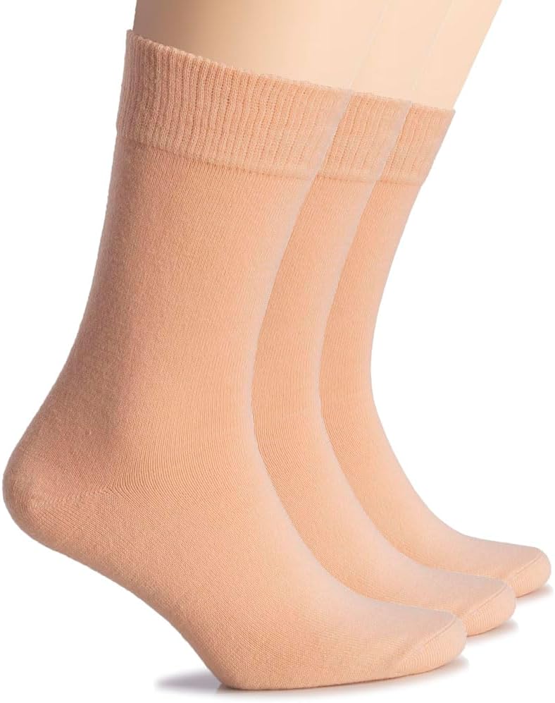 Hugh Ugoli Wool Socks for Women, Thick, Warm Winter Crew for Snow & Cold Weather, Soft, Comfort Seam & Non Binding, 3 Pairs