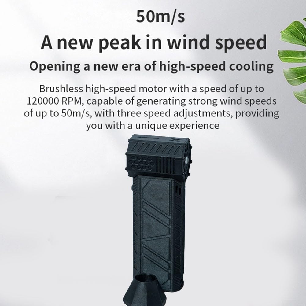 EasyByMall Mini soplador Jet Dry, ventilador turbo de bolsillo, ventilador turbo violento 120000 RPM motor sin escobillas ventilador industrial para limpieza de automóviles, 62QR18K79992AREQO0KI