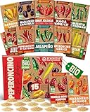 ZenGreens® - Set di Semi di Peperoncino bio (15 pezzi) - 15 Semi di Peperoncino per Colti...