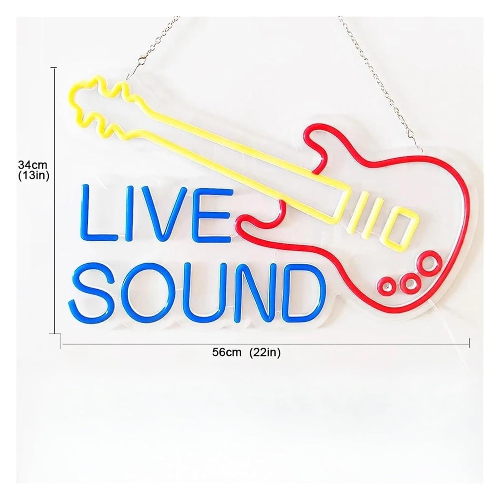 Lampada al neon rilassante per chitarra, alimentata da suono dal per vivo, luci a forma di lettera