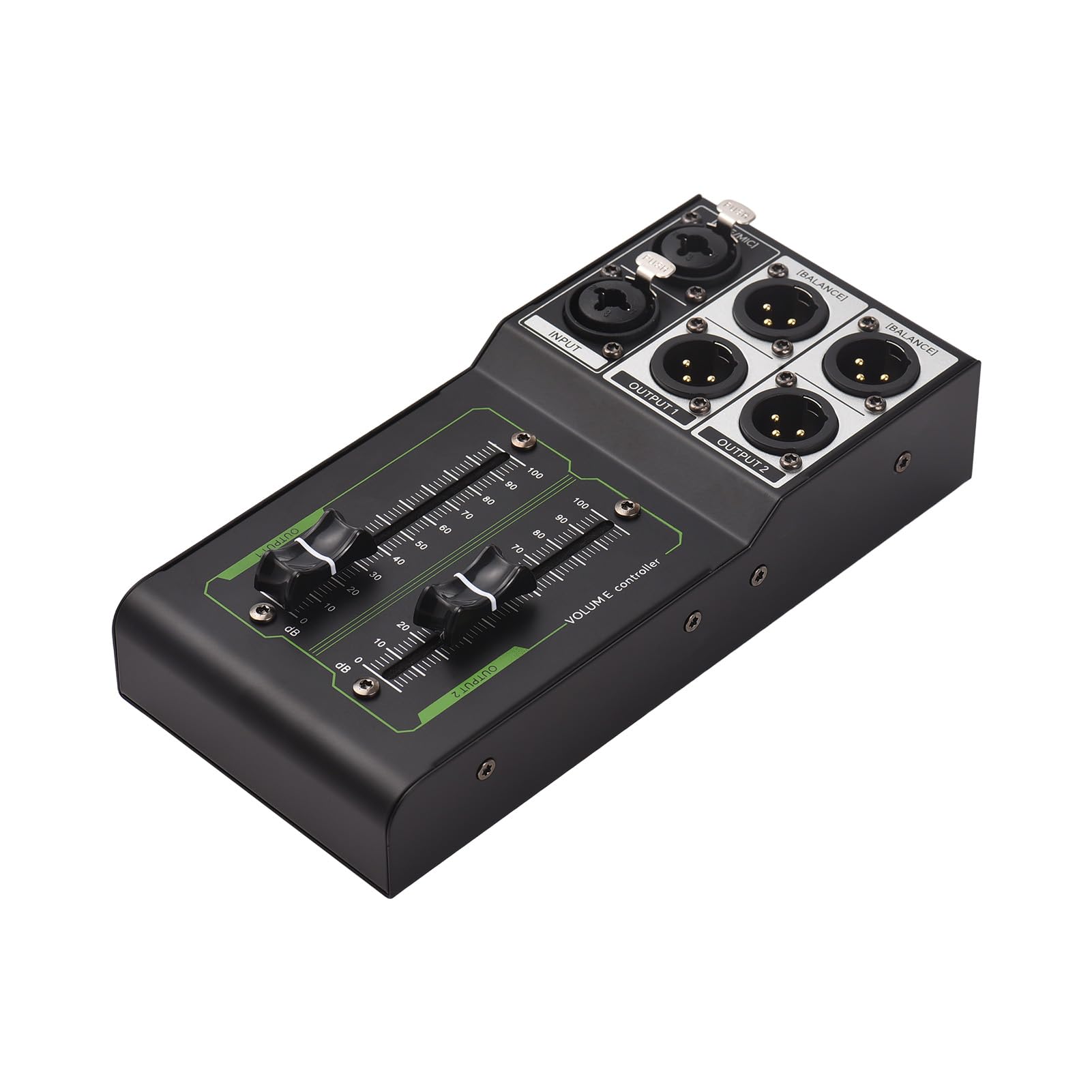 Passive Lautstärkeregelung Metall-Controller mit 70mm Drehknopf, Mehrere Eingänge für Heimstudio, DJ-Equipment