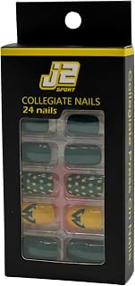 Wayne State University Press On Nails, No Glue Mani, Includes 24 Nails, Prep Pad, 1 Manicure Stick, 1 Mini File