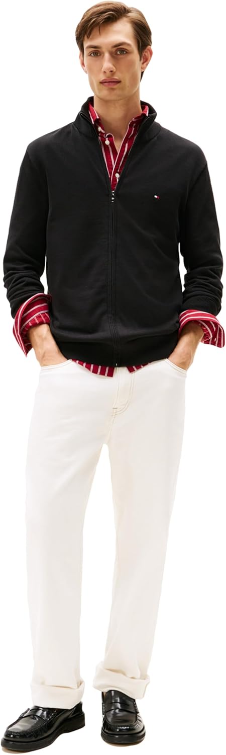 Tommy Hilfiger mens Lightweight Full Zip Up Sweater - Image 3