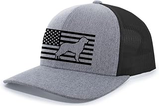 Heritage Pride Canine Collection German Shepherd American Flag Embroidered Mesh Back Trucker Hat