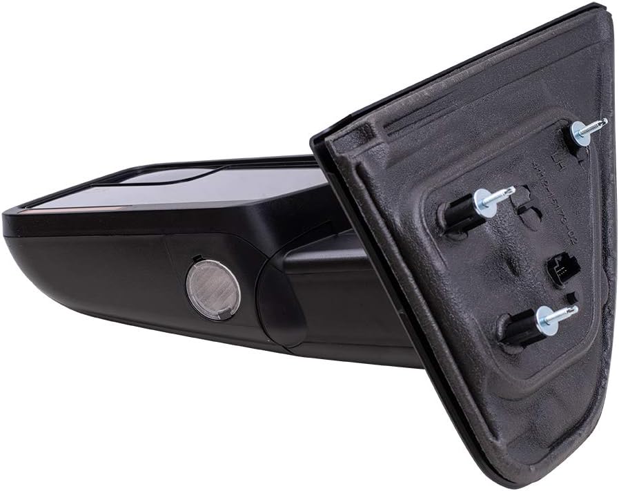 Brock Drivers Power Folding Side View Mirror Spotter Glass PTM Ready-to-Paint Heated Signal Reflector Memory Puddle Lamp fits 09-14 Ford F-150 Pickup Truck BL3Z17683FAPTM