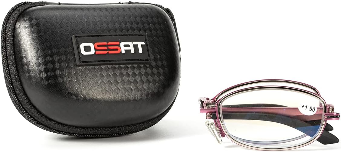 OSSAT Metal folding reading glasses Spring Hinge for women