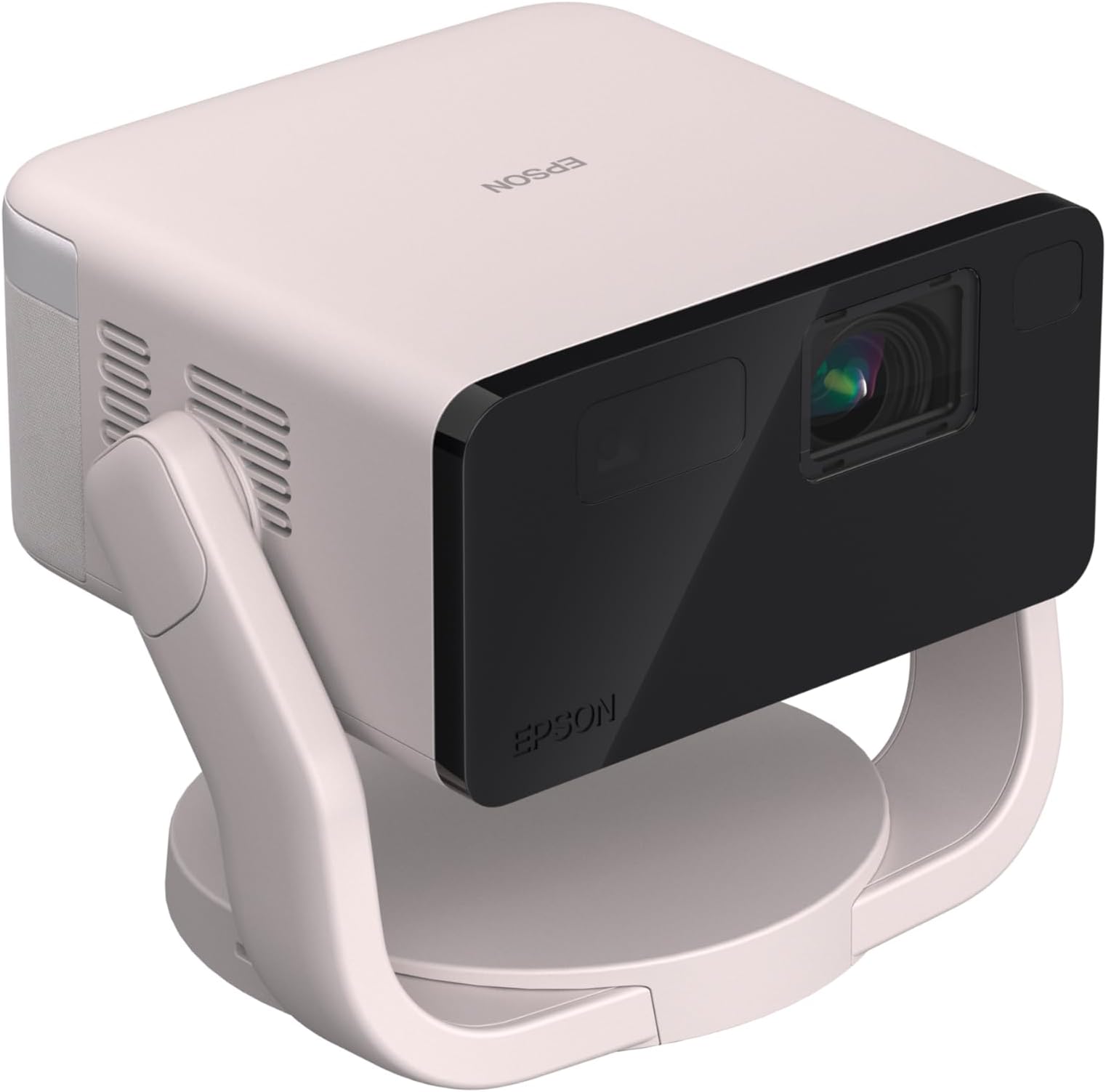 Epson EpiqVision Mini EF22 Portable Smart Laser Projector, Bright 1,000 Lumens, FHD 1080p HDR, 3-Chip 3LCD, Google TV, Netflix, Swivel Stand, Stereo Speakers, Outdoor Backyard/Home Theater - Rose
