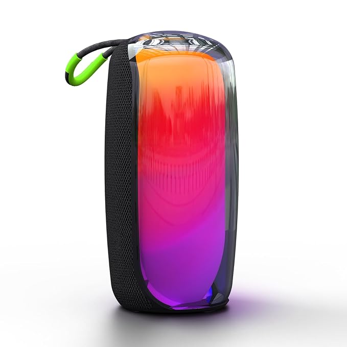 iGear Apollo 20W Portable Bluetooth Party Speaker | 360° Surround Sound, Stunning 180° LED Light Show, TWS Function for Home Party, BT 5.3, FM, USB, TF/SD Card, AUX, 6 Light Mode, Twin Pairing (Black)