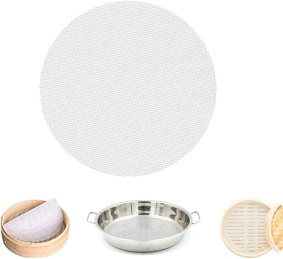 4Pcs 11inch Non-Stick Silicone Steamer Mesh Non-stick Pad Dumplings Mat/Round Dumplings Mat-/Silicone Steamer Mesh