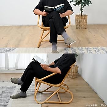 籐家具　ラタンチェア Lサイズ Amazon.co.jp: ラタンチェア Lサイズ 皮付きラタン アジアン